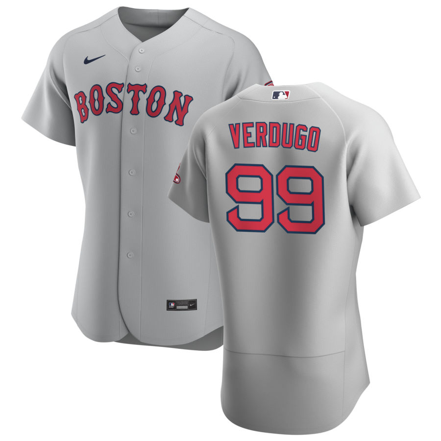 Boston Red Sox #99 Alex Verdugo Men Nike Gray Road 2020 Authentic Team MLB Jersey->boston red sox->MLB Jersey
